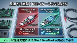 USB PD急速充電とケーブル仕様