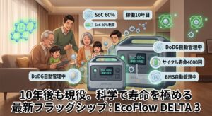 EcoFlow DELTA 3の実機外観と高耐久セル構造