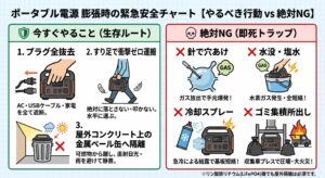 屋外コンクリート上での安全隔離