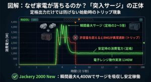 Jackery 2000 New BMS保護回路検証